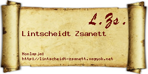 Lintscheidt Zsanett névjegykártya