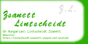 zsanett lintscheidt business card